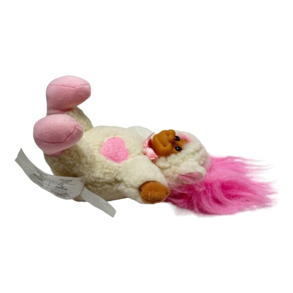 Russ Troll Doll Lot 2 Toy 7 inch Pink Clown and White Lamb Vintage 1990s - Picture 5 of 13